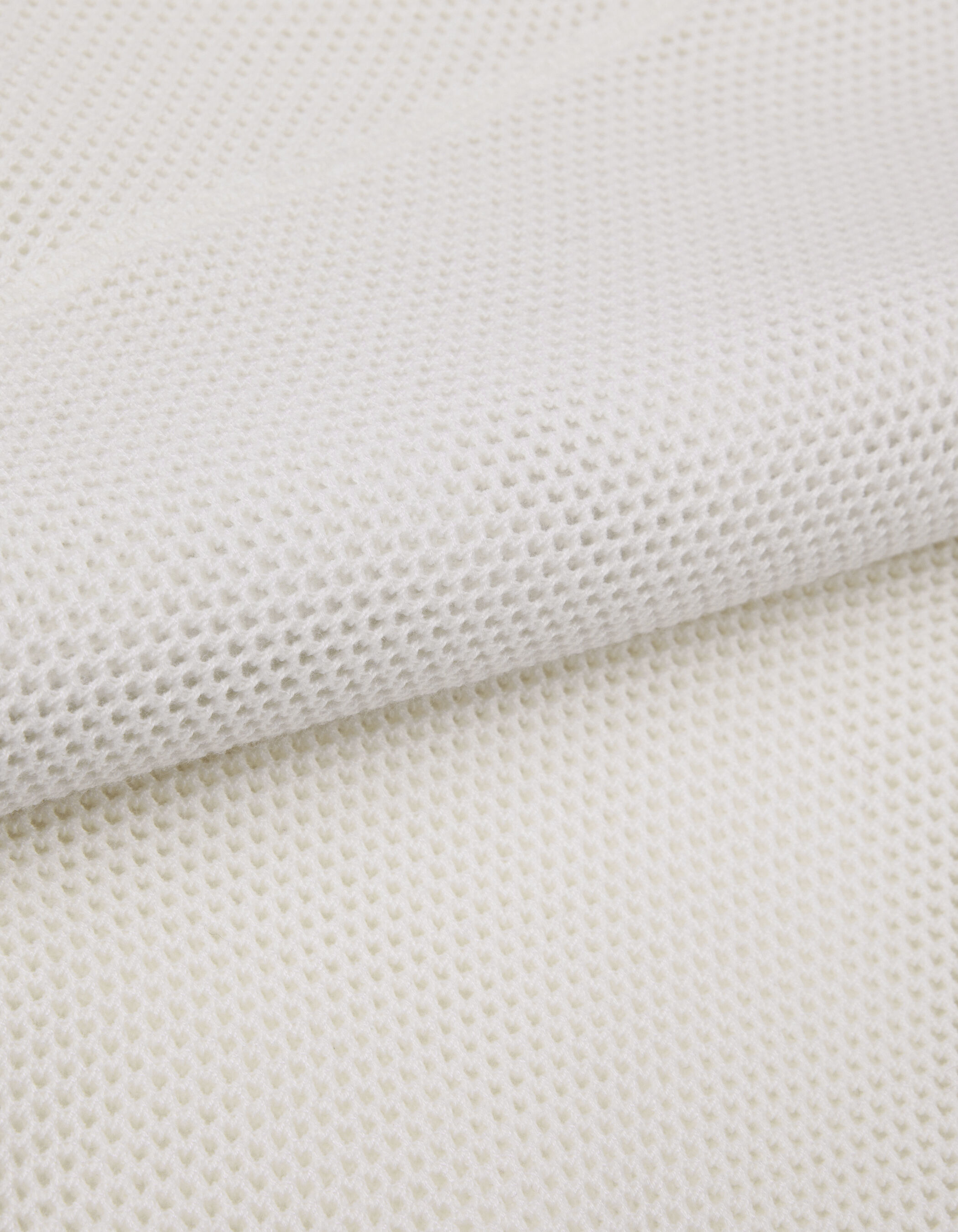 Cardigan zippé blanc tricot ajouré Femme
