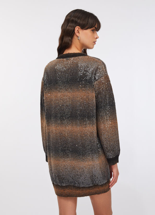 Abito in maglia con paillettes