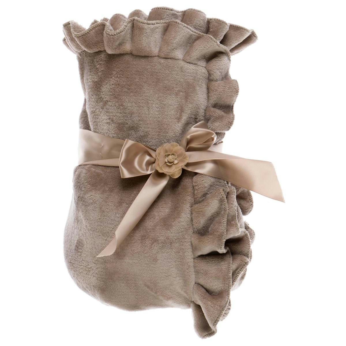 - Plaid en polyester marron 190 cm