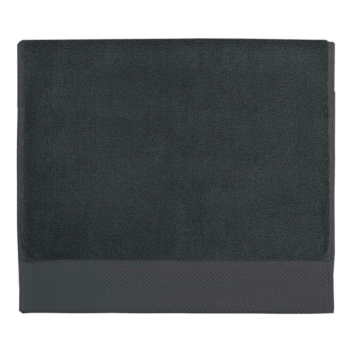 SENSOFT - 3 grandes serviettes d'invité zéro twist 560g anthracite 40x60 cm