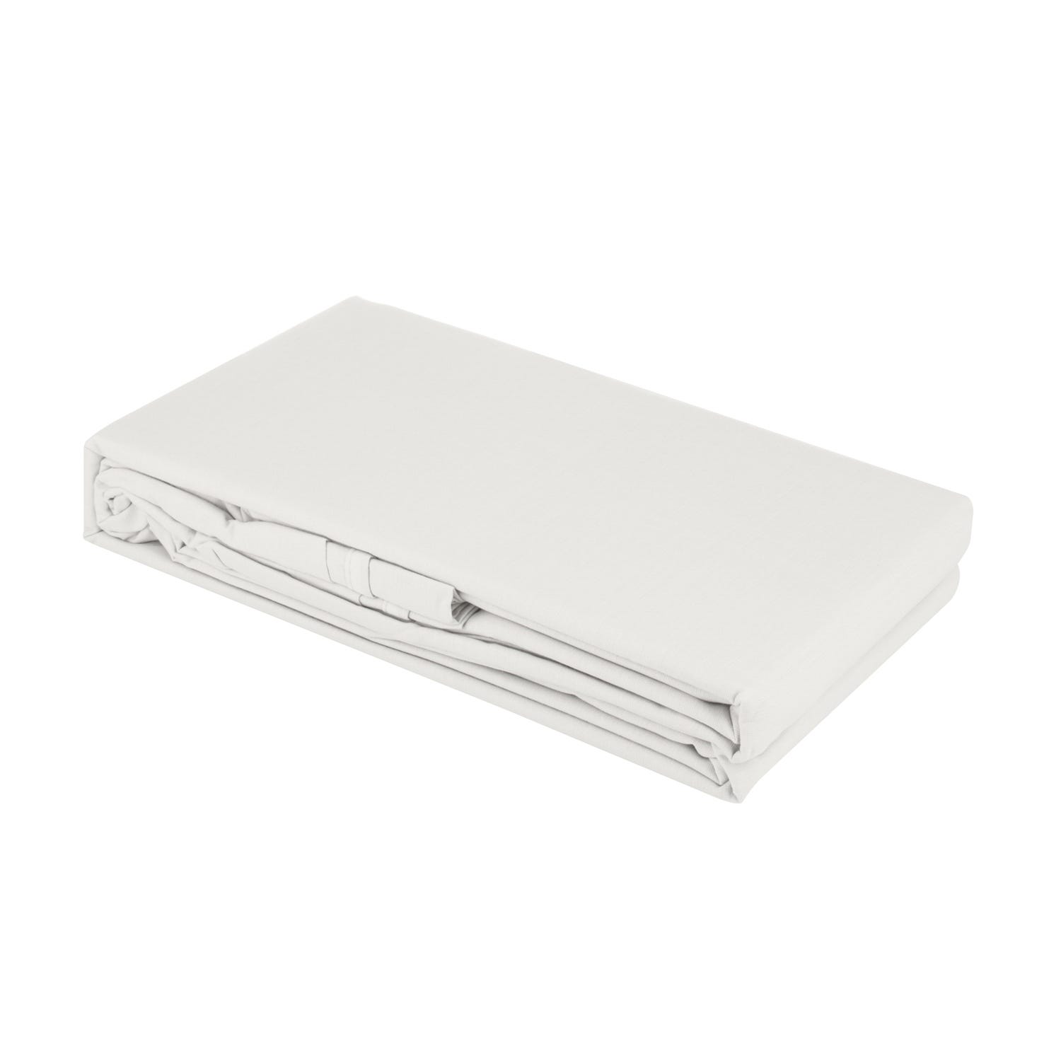 Lenzuolo piano singolo cotone percalle bianco