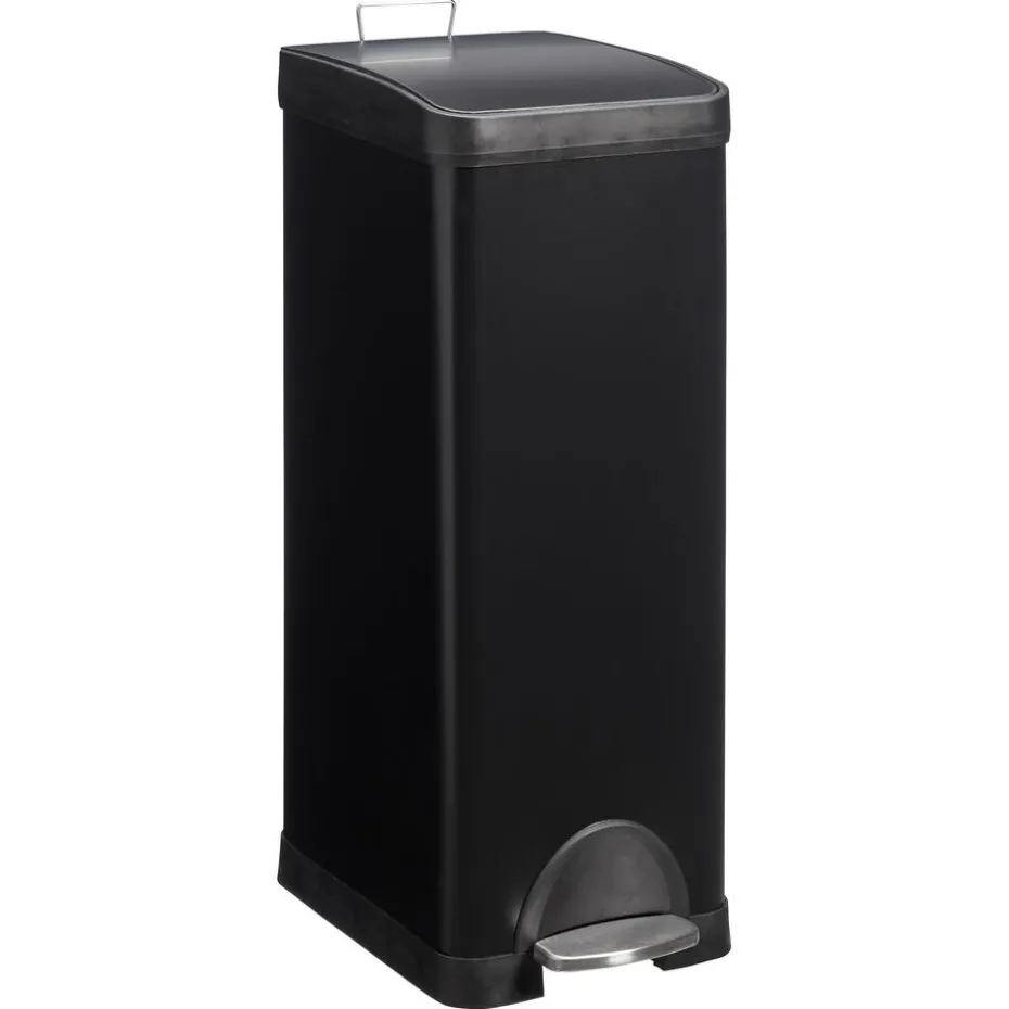 Kwantum Afvalbakken | Pedaalemmer Rechthoek 30 Liter  Zwart