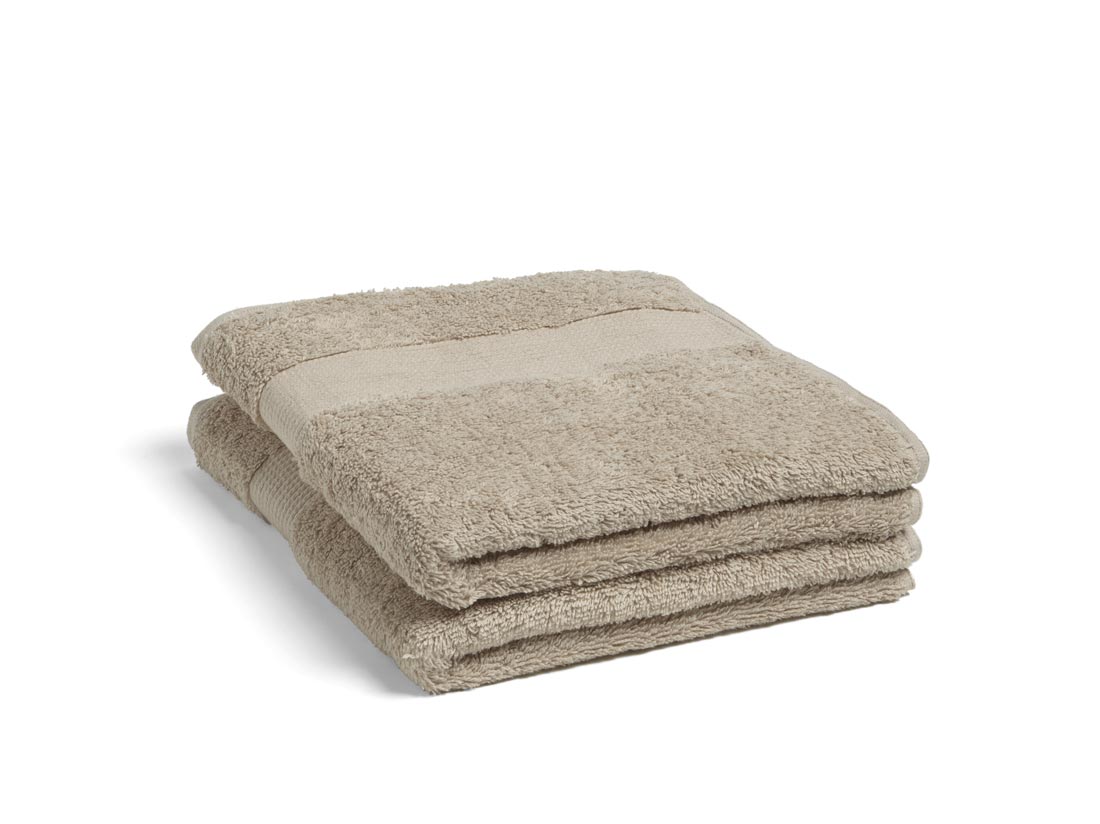 Yumeko handdoeken Terry - warm taupe - 50x100 - 2 st