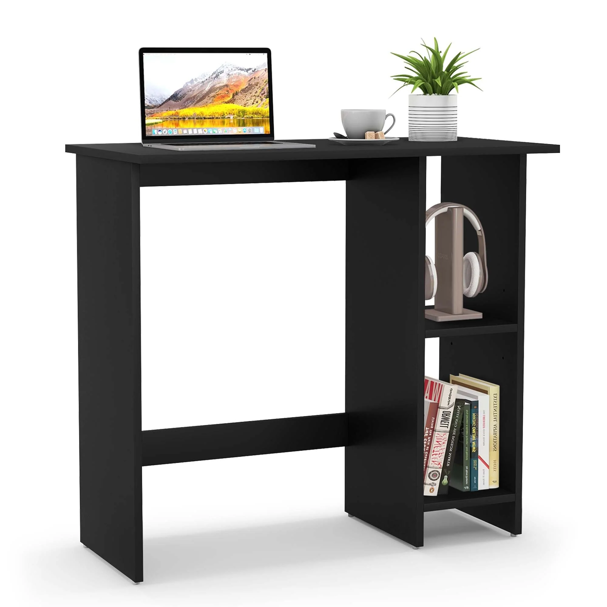 Costway Small Computer Desk with Storage Modern Writing Desk with