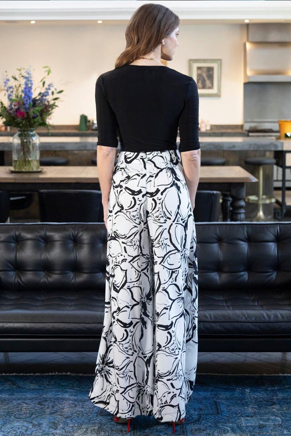 Hot Squash Palazzo Pants with Side Frill