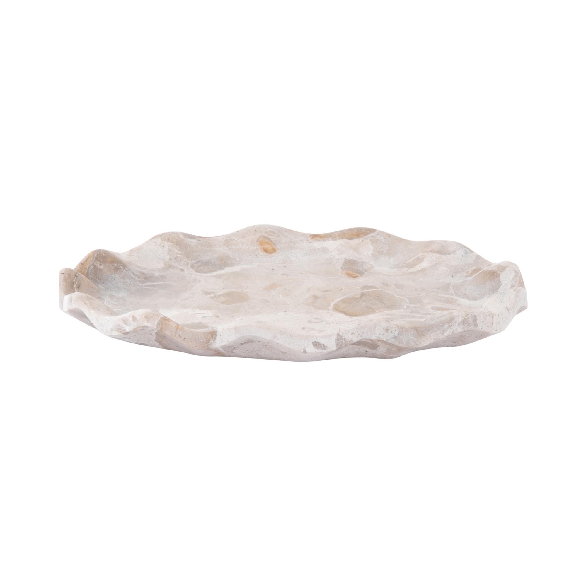 Present Time dienblad Waved Oval Klein - Bruin - bruin - 21x14x3cm