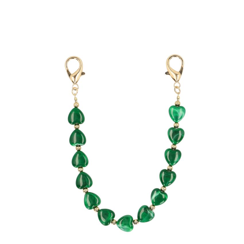 Manfield Groene hartjes bag charms