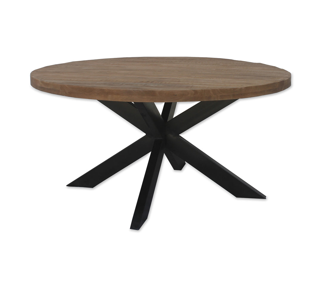 Brix eetkamertafel - 130 cm - mangohout - bruin