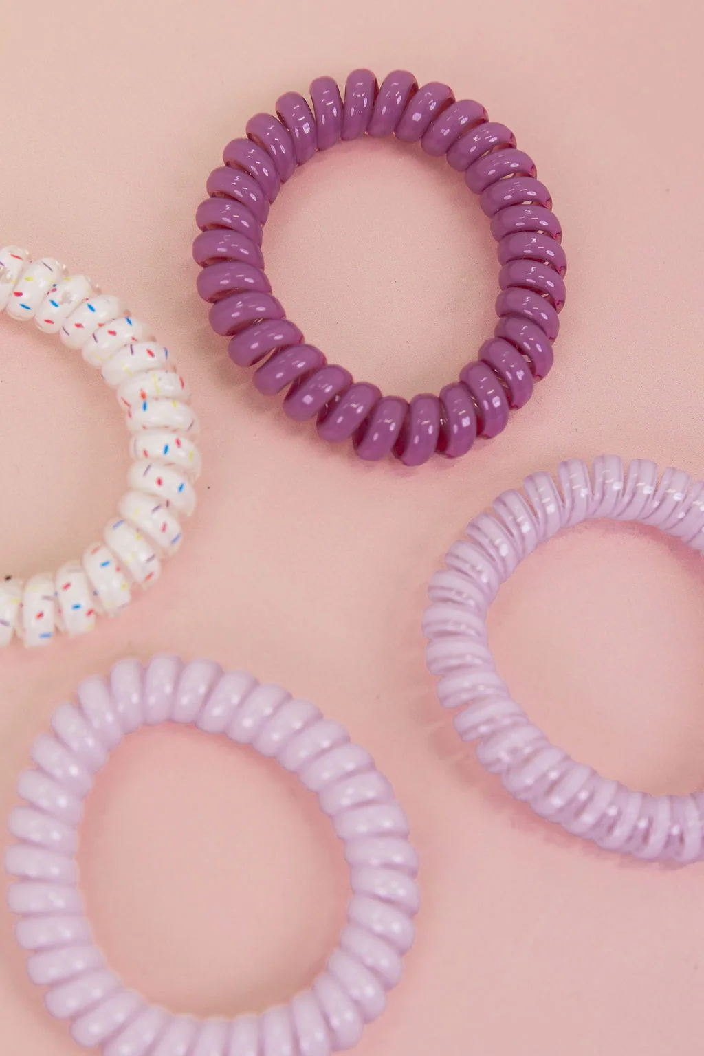 Purple Coil Hair Ties – 4 Pack