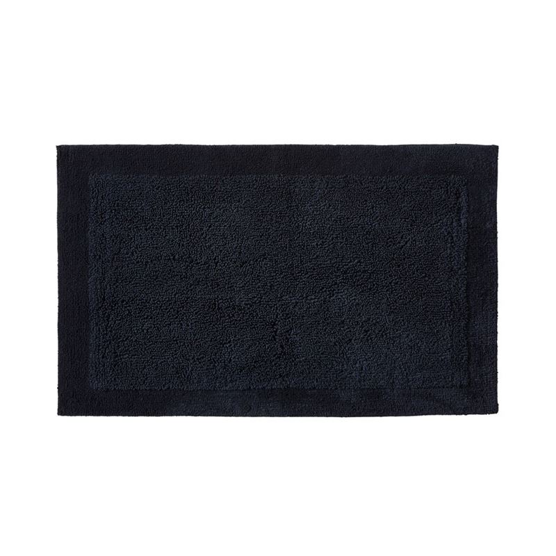 Nicola Navy Combed Cotton Bath Mats