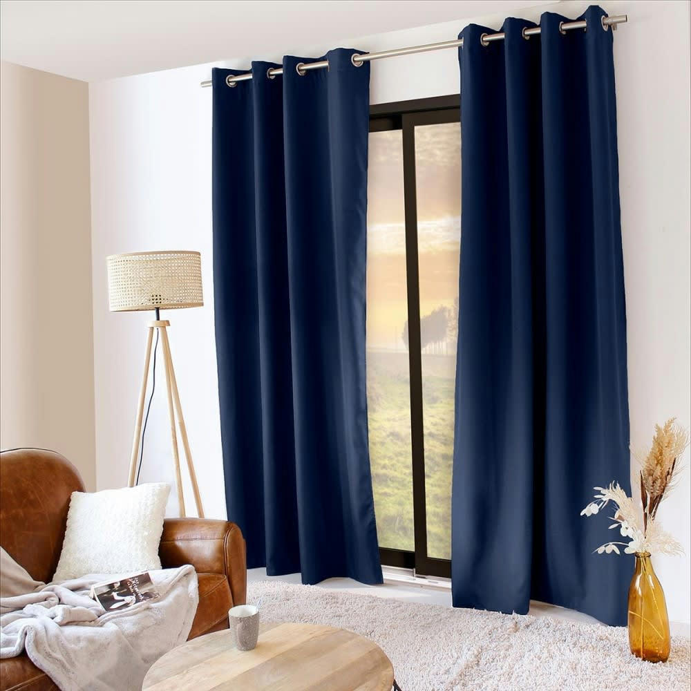 - Rideau occultant  polyester Bleu 140 X 240