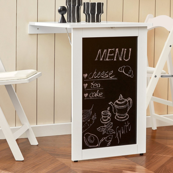 SoBuy Stolik ścienny składany Biały 50x75x73cm FWT20-W