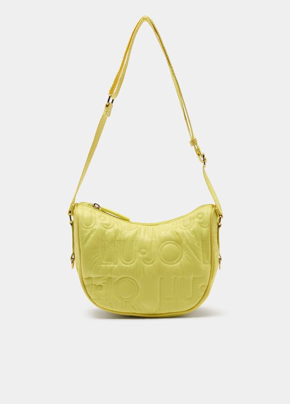 Borsa a tracolla media in nylon opaco