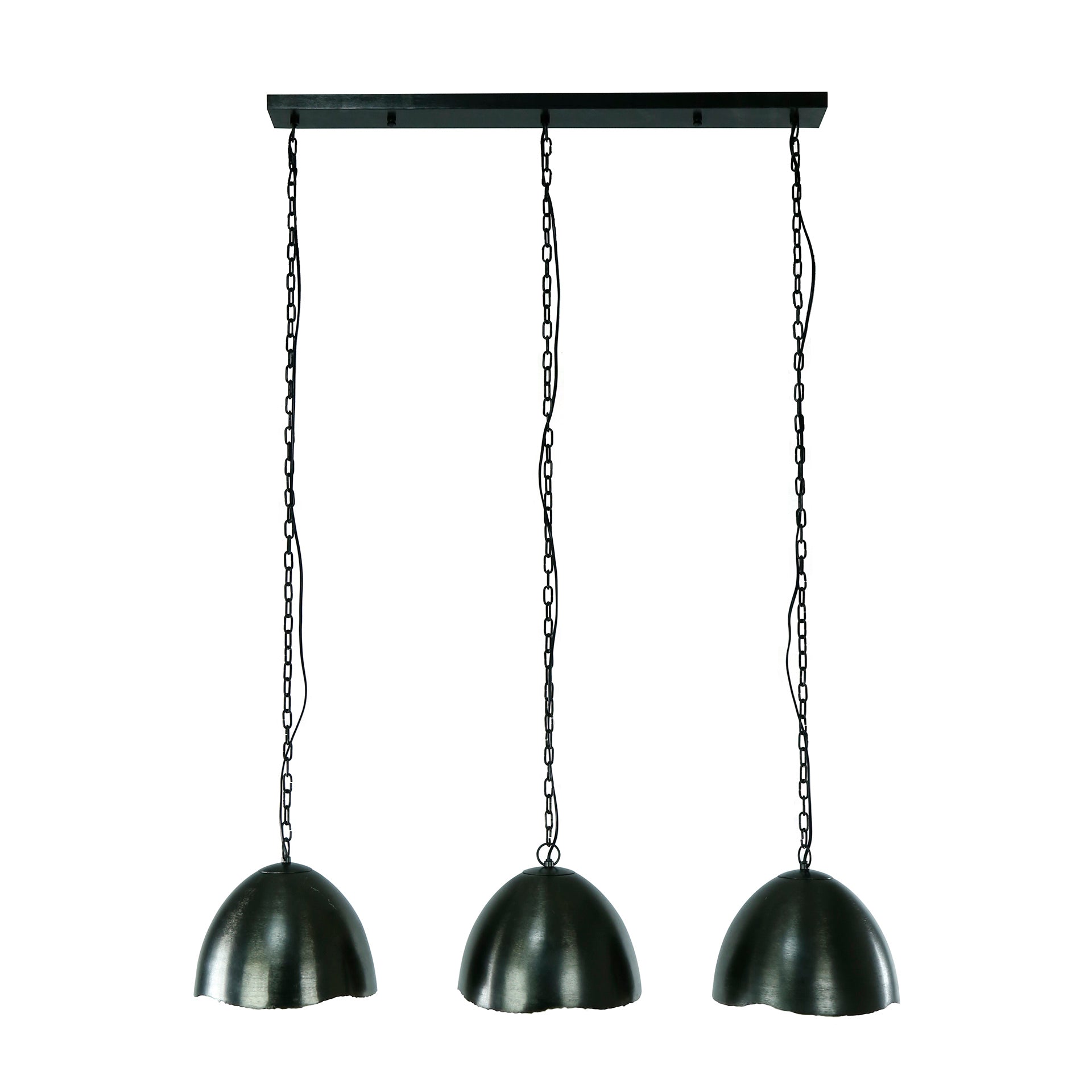 by fonQ Logan Hanglamp 3-lichts - Zwart/Nikkel