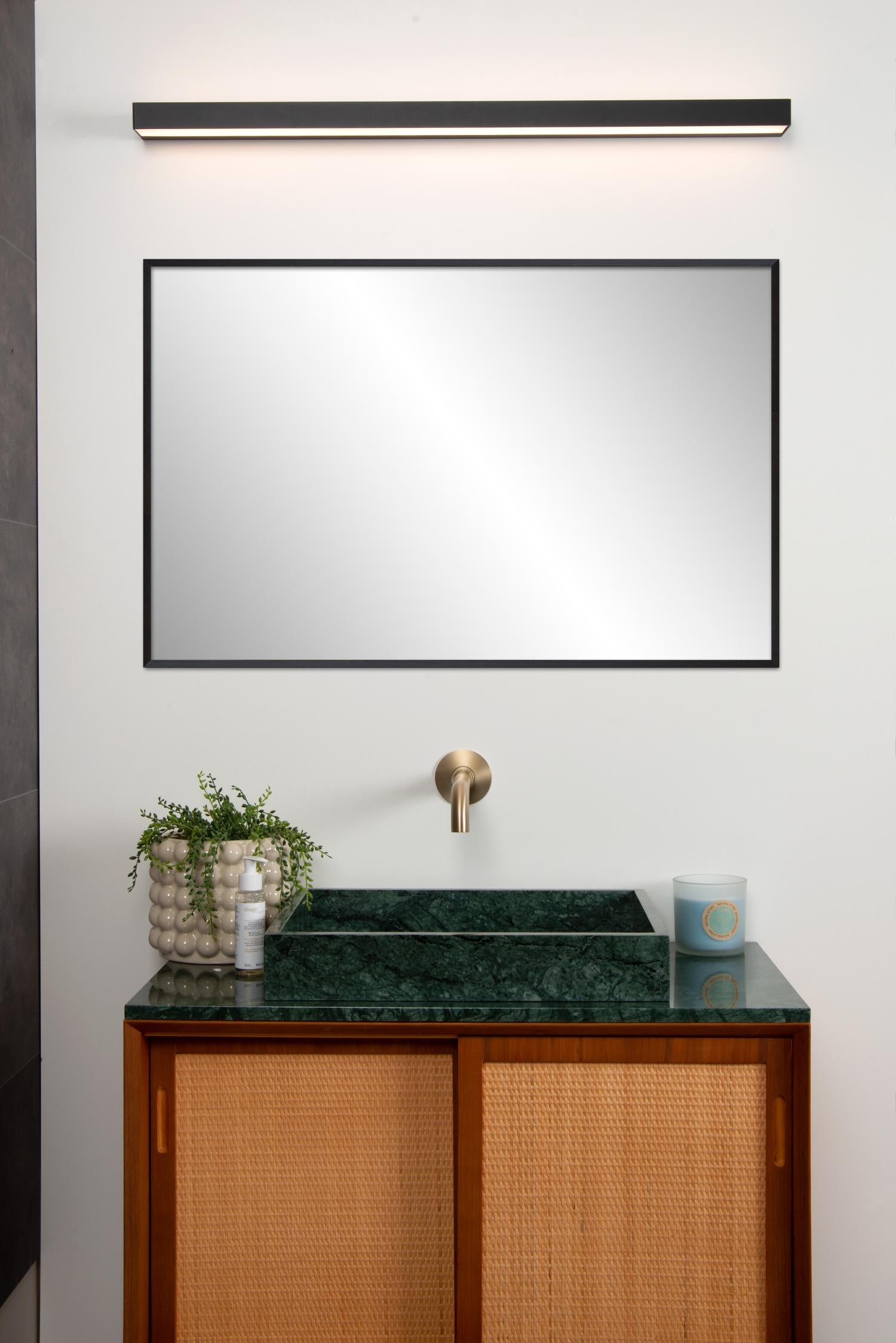 Lucide wandlamp badkamer ALEXA - 1xGeïntegreerde LED - Zwart