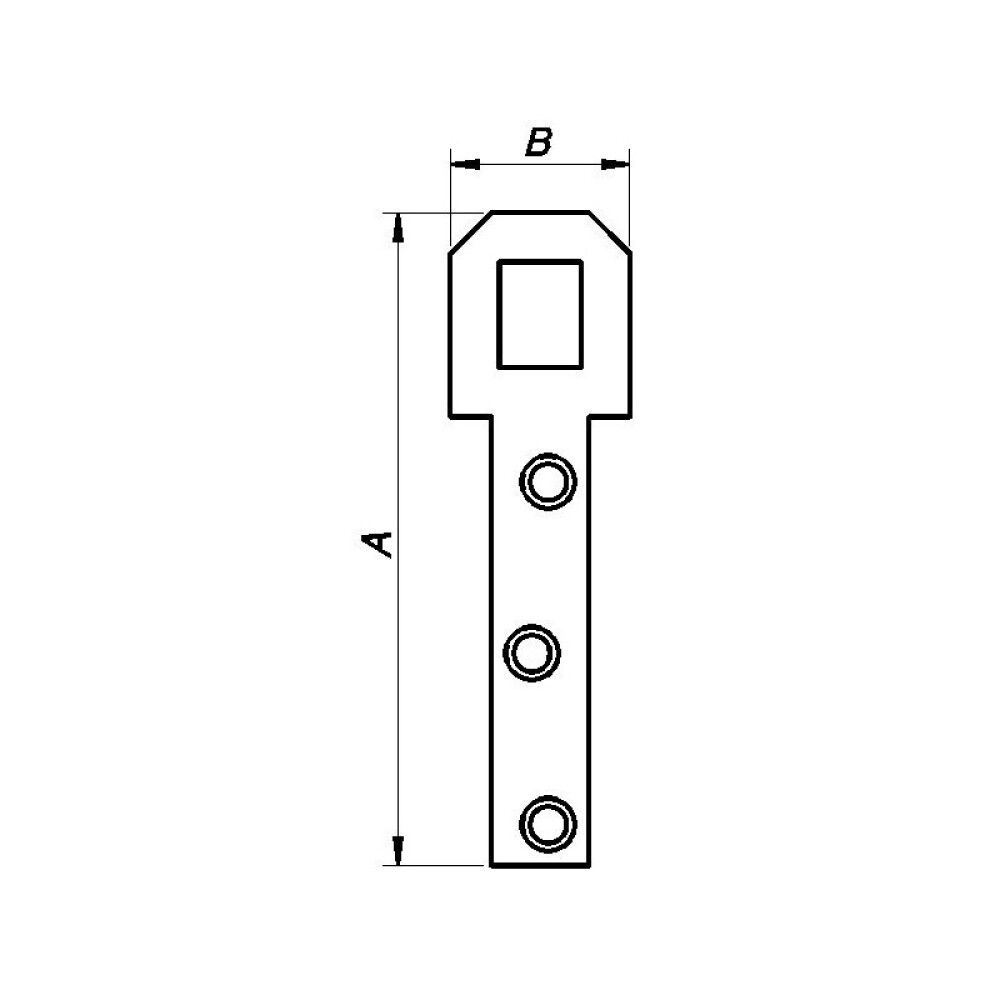 HENGEJERN PN BESLAG DESIGN FORSINKET 86MM 2STK