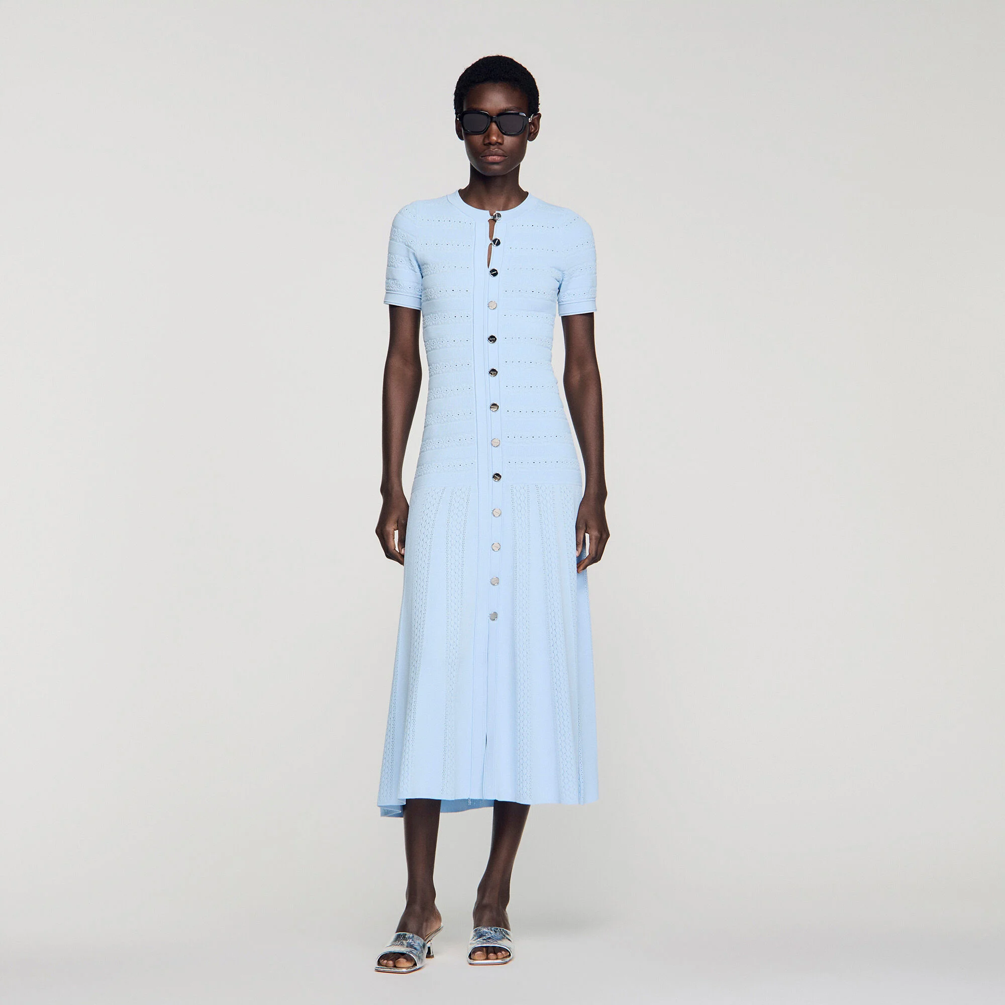 Robe longue en maille