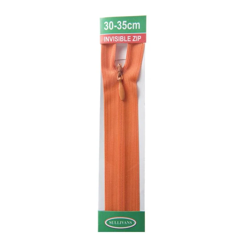 Sullivans Invisible Zip, Orange