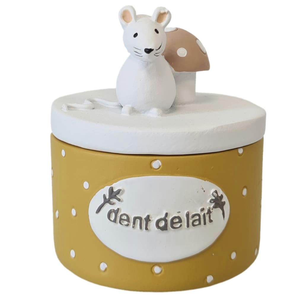 - Petite boîte jaune à dents de lait