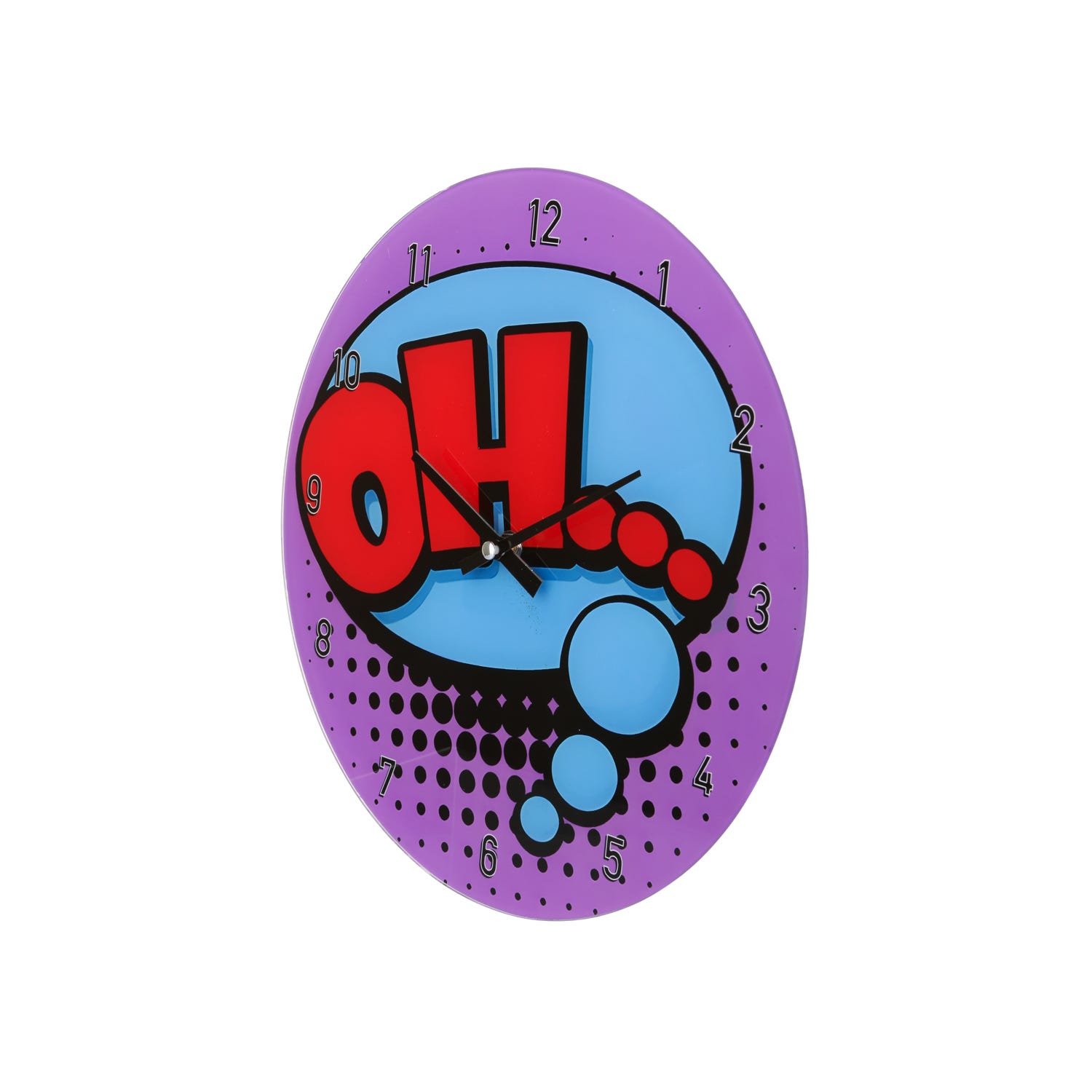 Orologio da parete 30 cm fumetto viola Oh