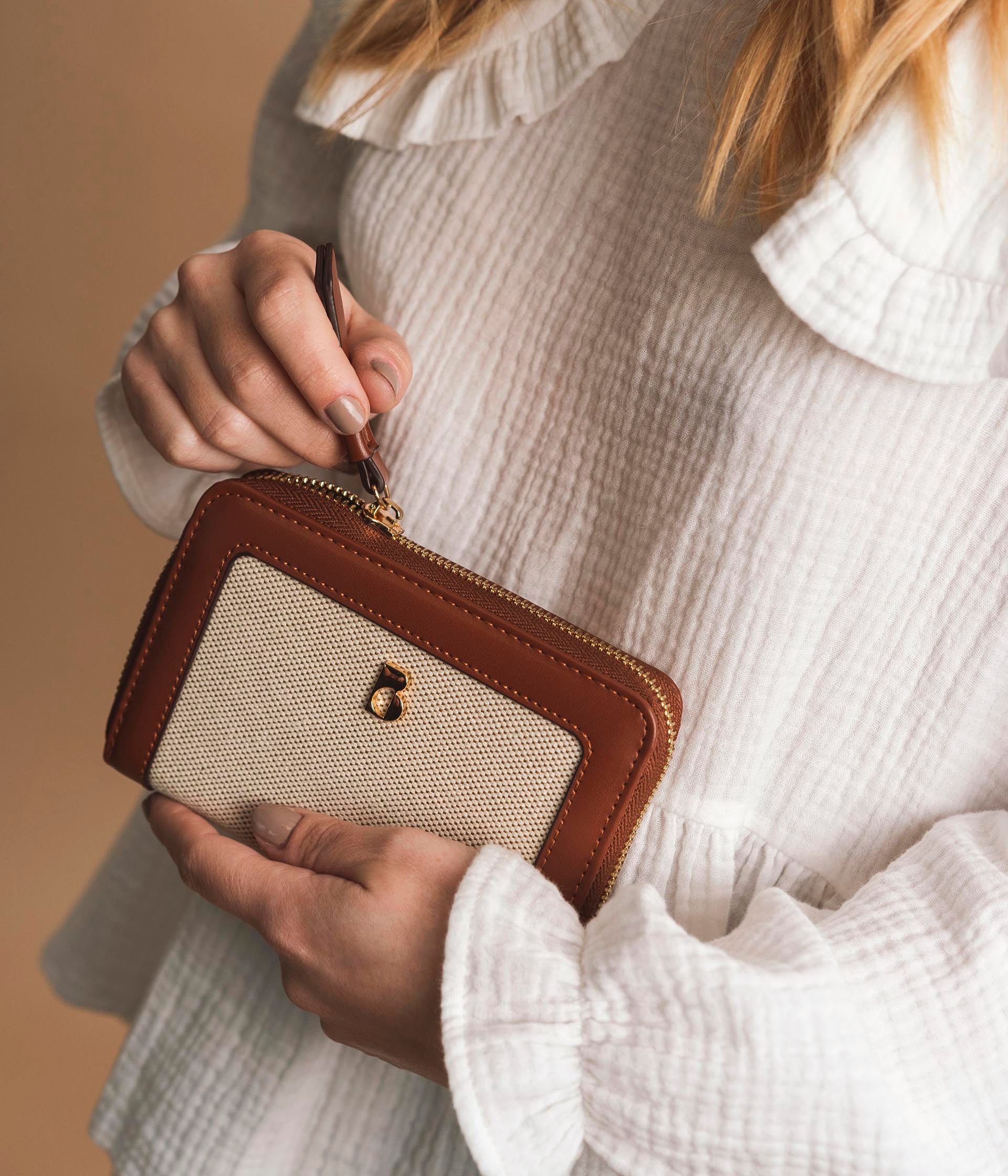 Portefeuille Julian beige