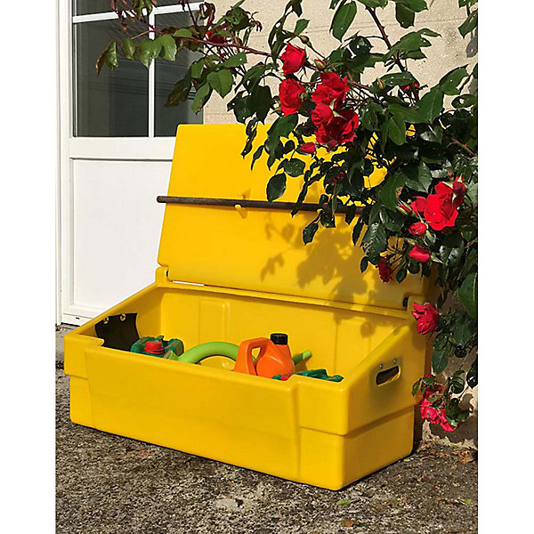 Coffre de jardin 100l avec grenouillères et cadenas