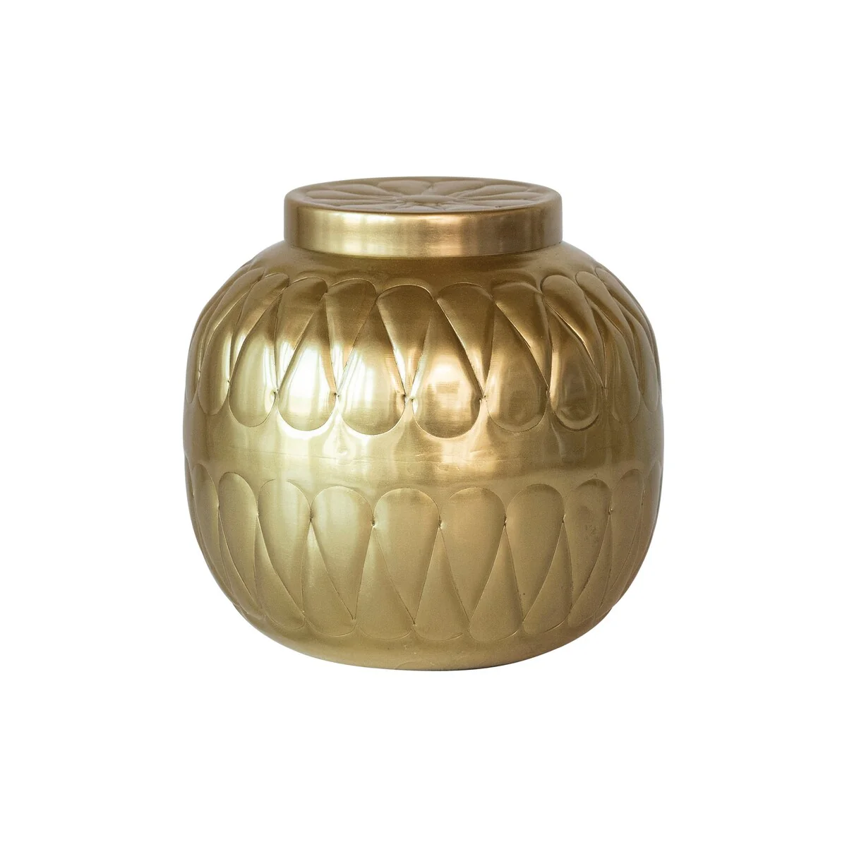 Decorative Embossed Metal Container - 7.8L x 7.8W x 7.8H