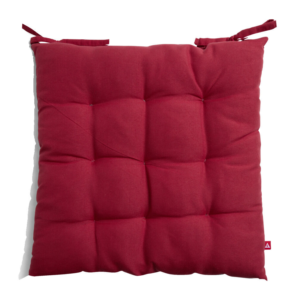 Coussin de chaise 40x40cm à nouettes rouge