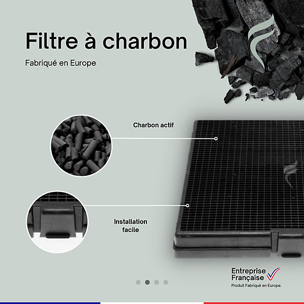 Filtre à Charbon pour Hotte Whirlpool - CHF007, D241 - 238x225x30mm
