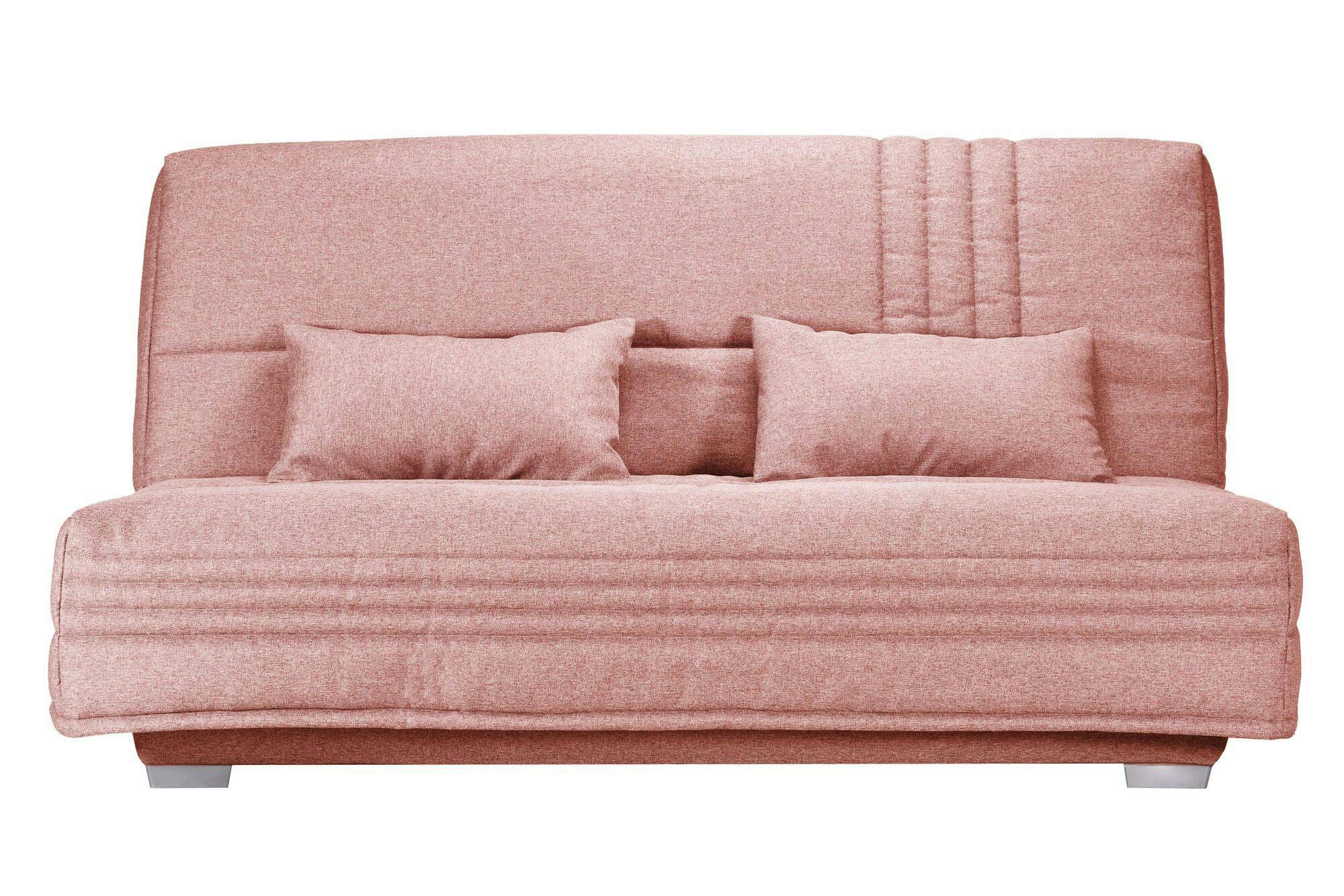 GENAY - Banquette clic-clac avec matelas de 17 cm rose