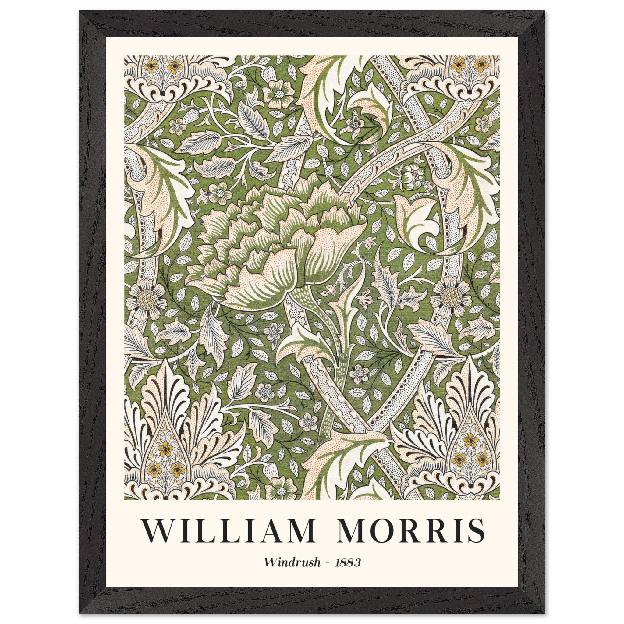 Artfulprints Poster met Lijst William Morris - Windrush 1883  - 30x40 cm - Groen