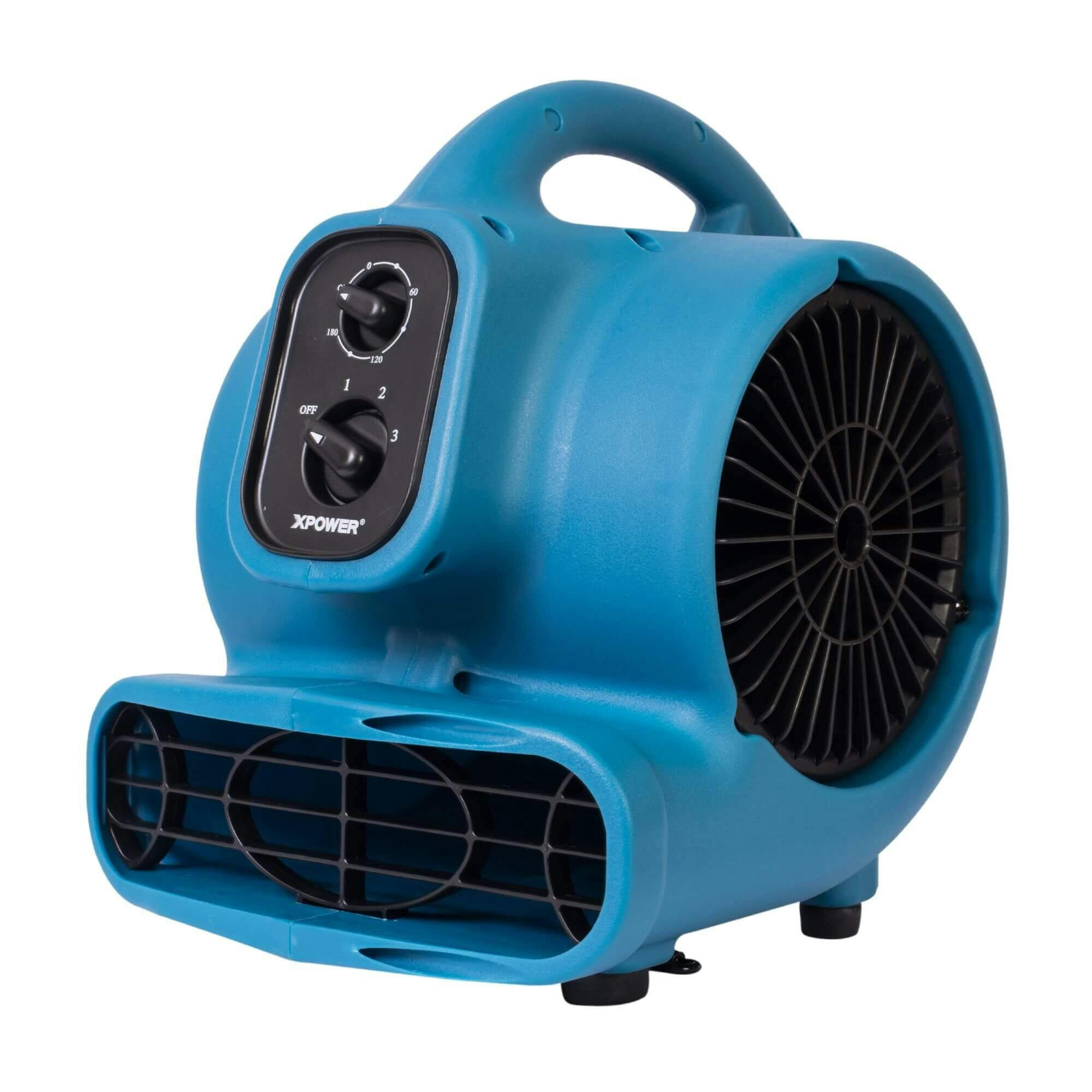 XPOWER P-230AT Mini Compact Air Mover w/Dual Thermal Protection, 1/4 HP, 3-Speed, 925 CFM, Blue
