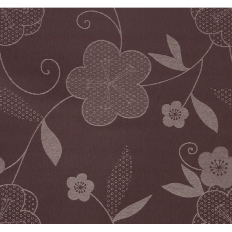 Nappe tissée jacquard Nathalie gris foncé 140 cm au mètre Q-TEX