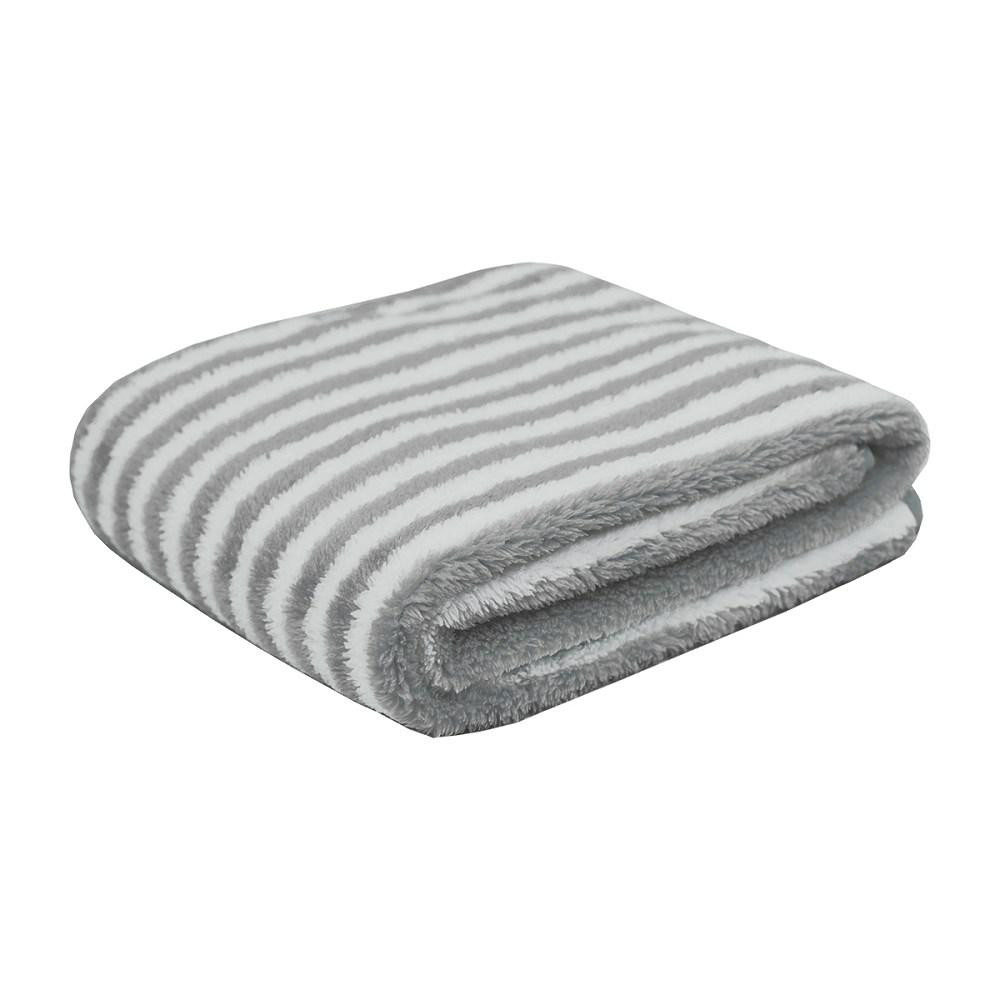 Ręcznik Pure Stripes 35x75 szary biały pasy z mikrofibry Home