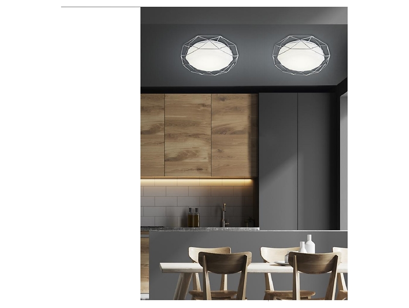 Plafon Sven LED metalowy srebrny
