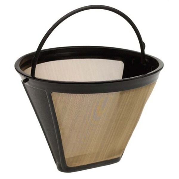 GoldTone Reusable #4, 10-12 Cup Cone Style Replacement Coffee Filter, Fits Moccamaster Coffee Makers and Brewers