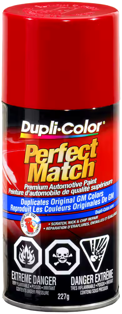 Dupli-Color Perfect Match Premium Acrylic Lacquer Automotive Aerosol Spray Paint, Torch Red (70, WA 9075, 9076), 227-g