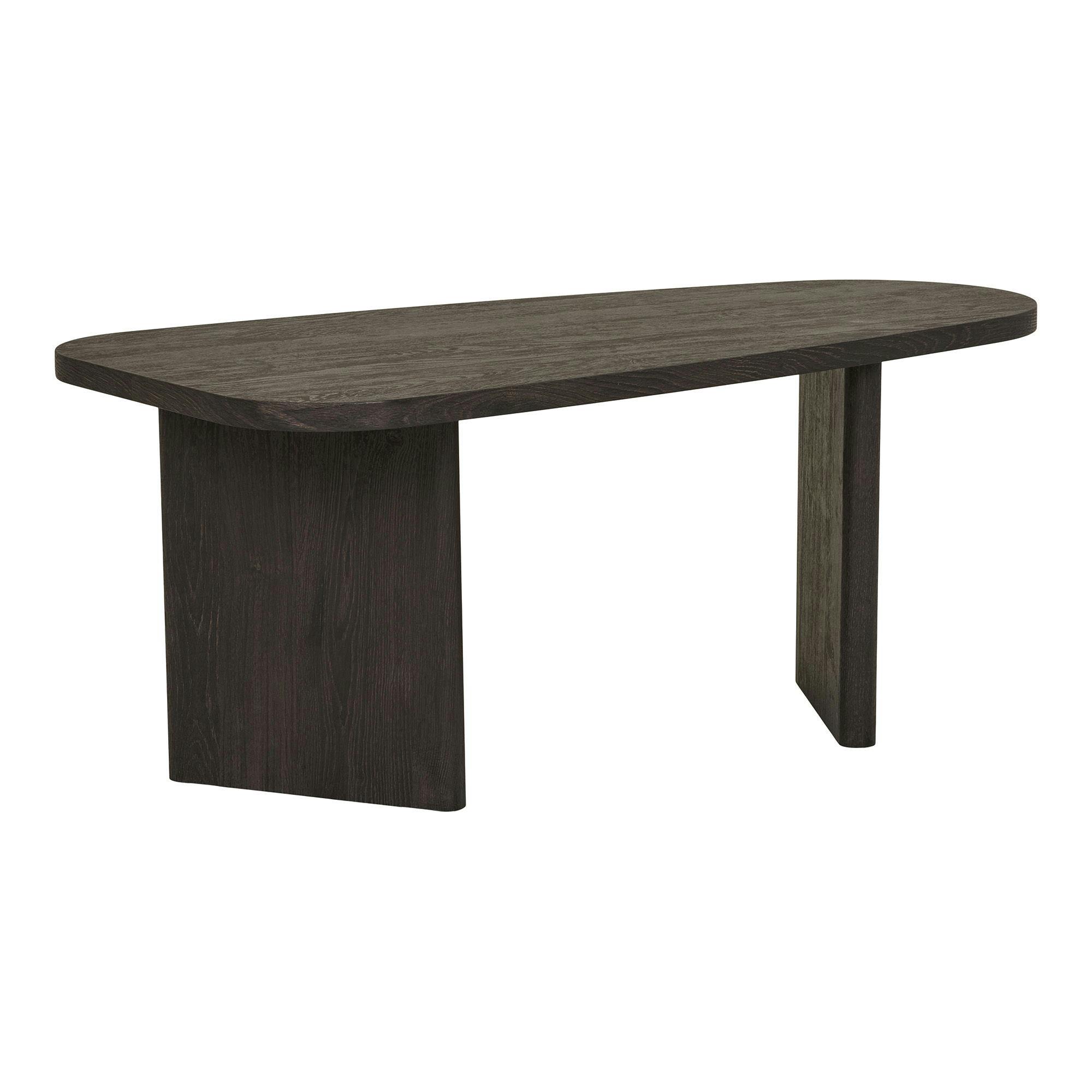 Table basse design - pieds larges, effet chêne brun TARTU