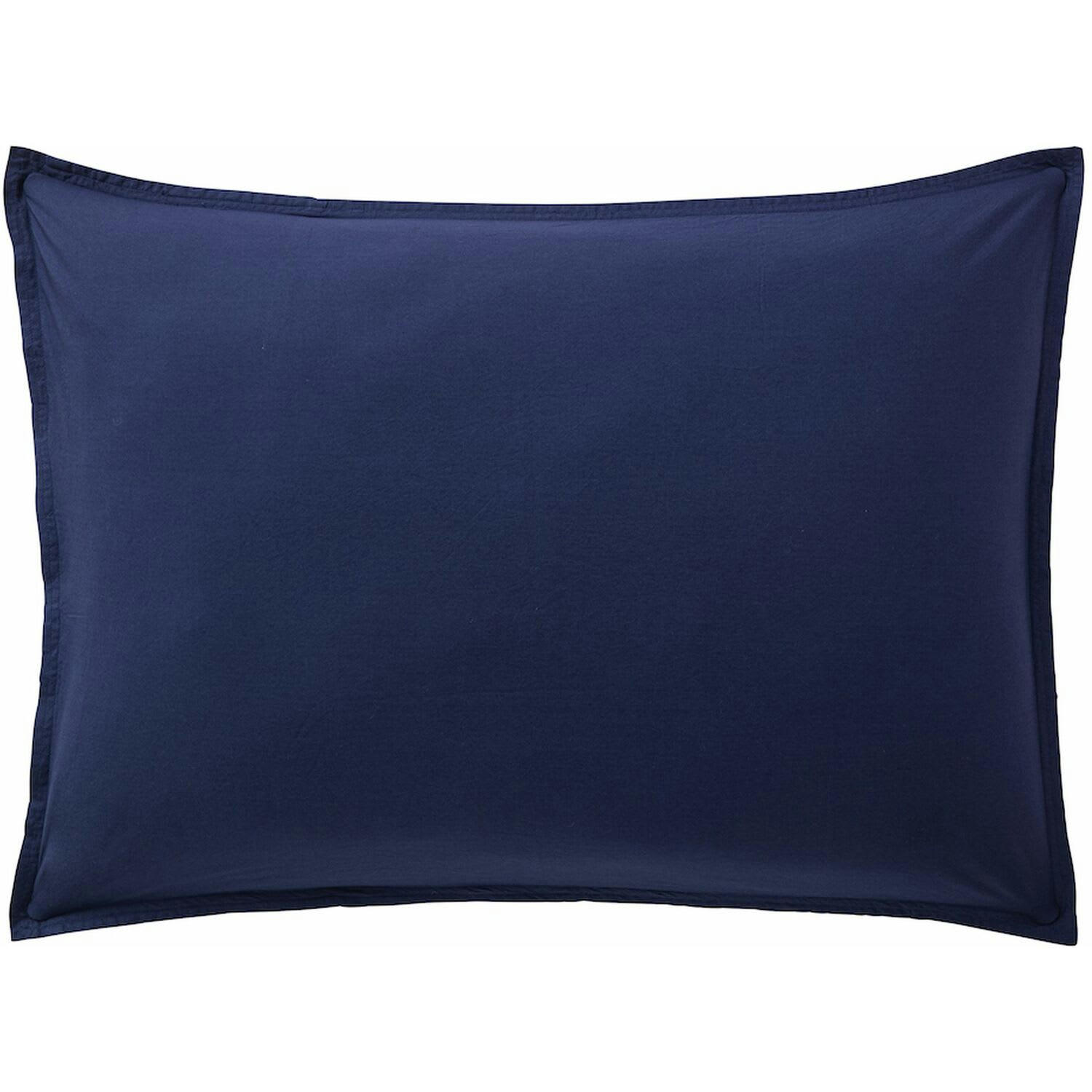 BLEU - Taie d'oreiller percale de coton bleu 50x70 cm