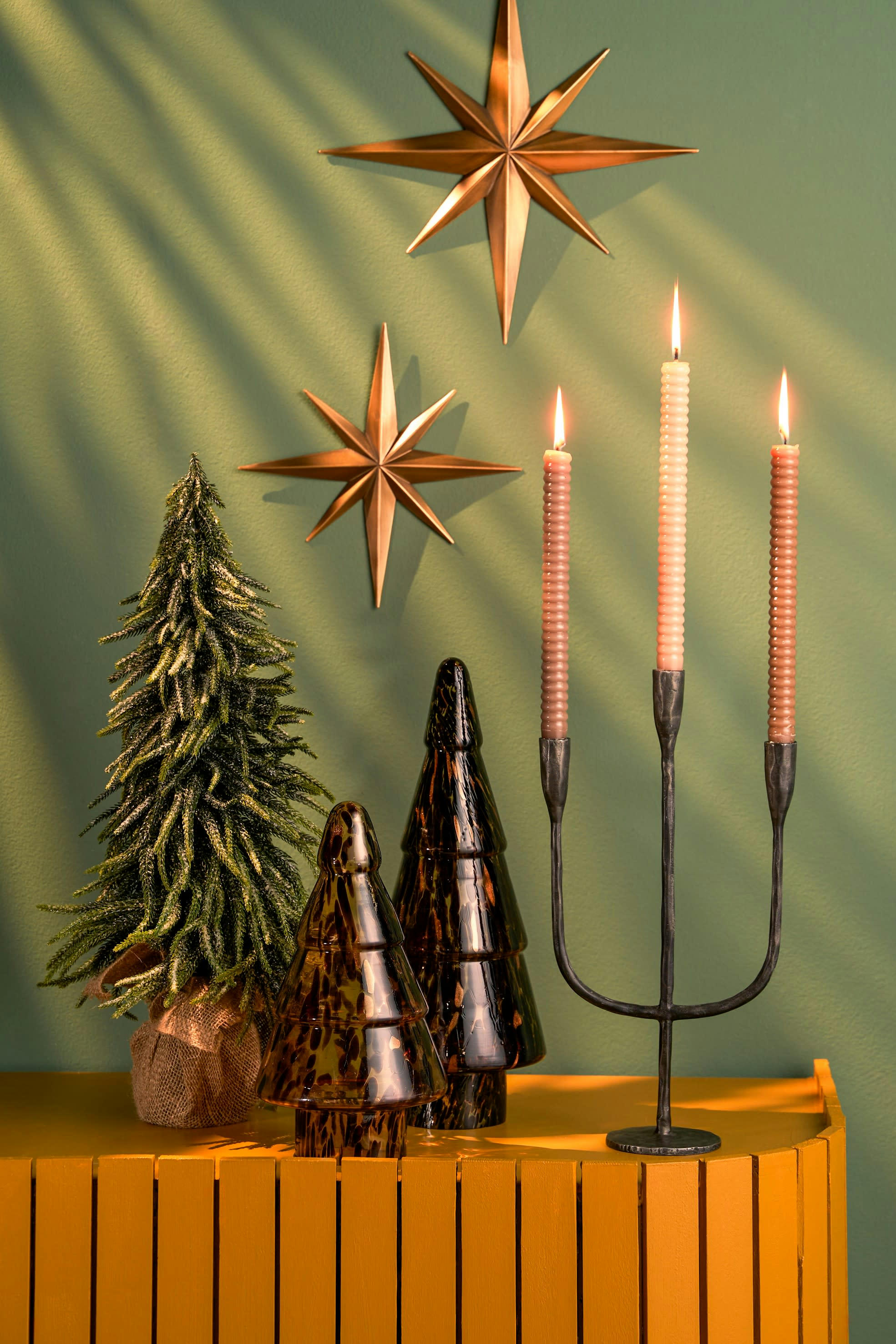 STRETTO - Bougeoir en aluminium noir H40,5