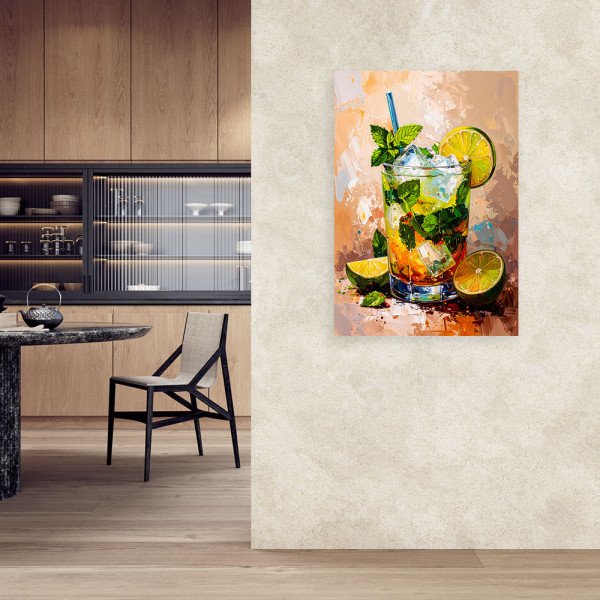 Obraz do kuchni baru jadalni, Mojito Coctail Drink 20x30