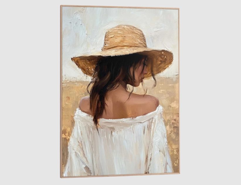 Bild Slim Frame Wood Summer Lady 50x70cm