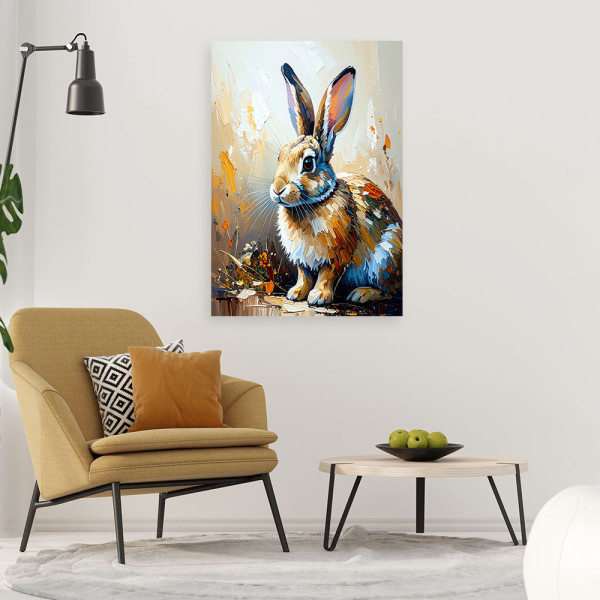 Feeby Obraz nowoczesny do salonu kuchni, Królik zwierzę 40x60