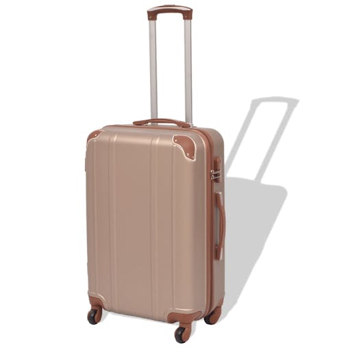 NNEVL Four Piece Hardcase Trolley Set Champagne