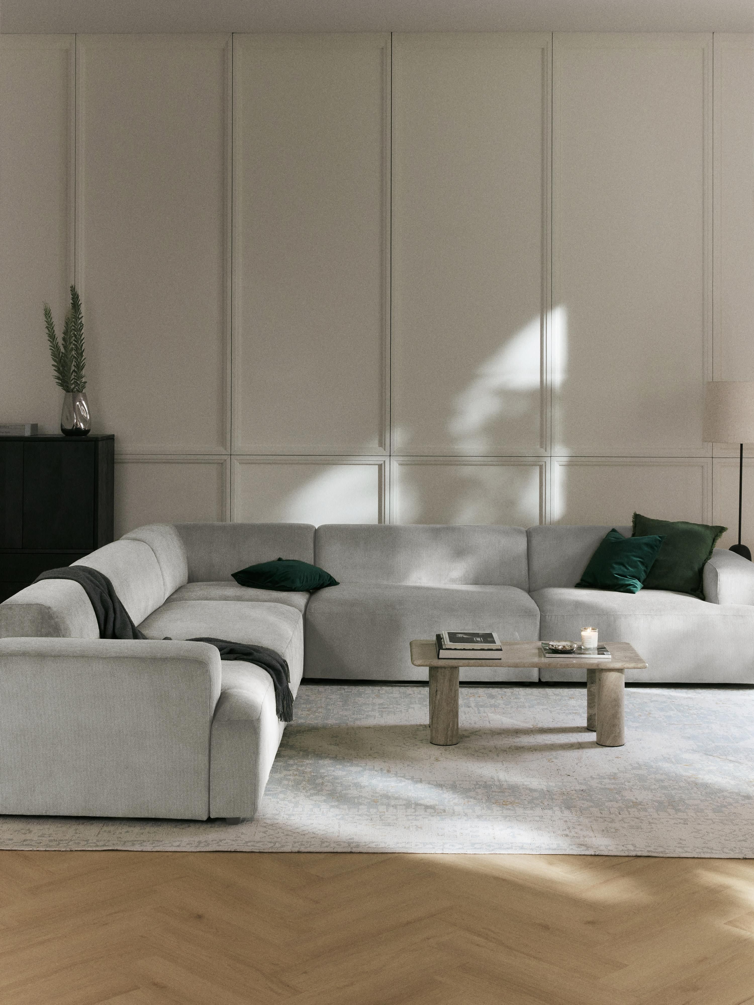 Cord-Ecksofa Melva (4-Sitzer)