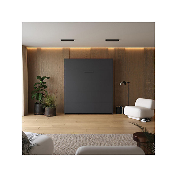 Lit escamotable 160x200cm Vertikal M1 Lit Mural Antrachite