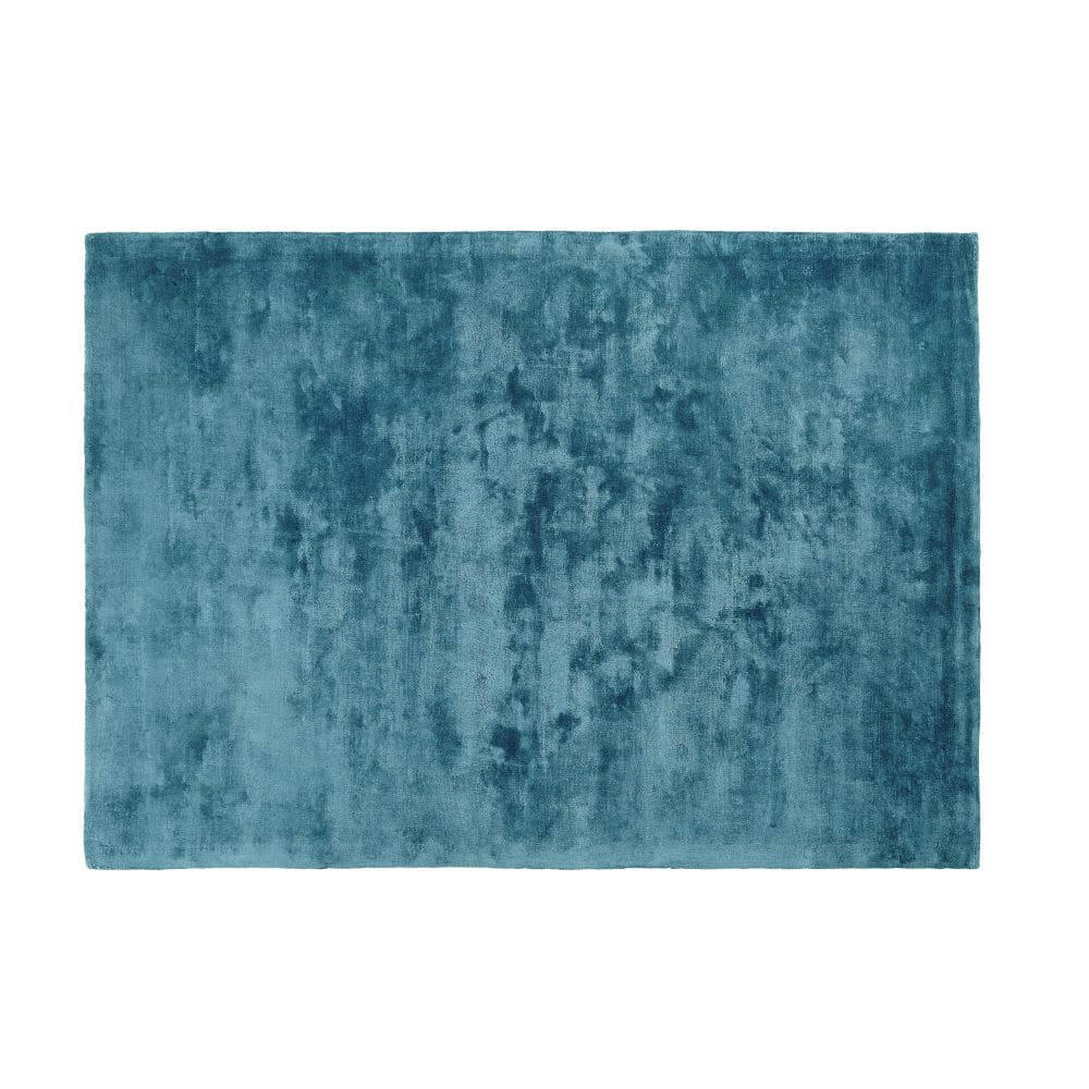 - Tapis tufté bleu canard 160x230