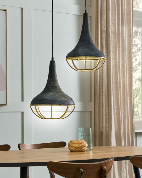 Lampa wisząca sufitowa ręcznie robiona czarna