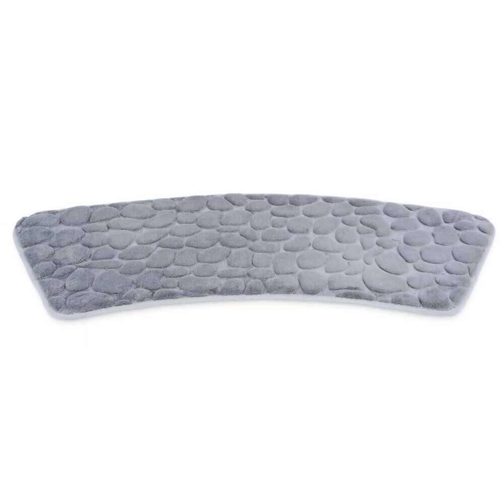 Tapis salle de bain incurvé mémoire de forme galet 45x100cm (2 modèles)