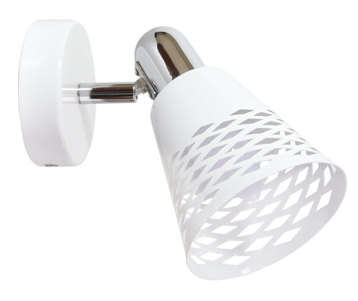 Lampa kinkiet DISCOVERY 1x40w e14 chrom/ biały